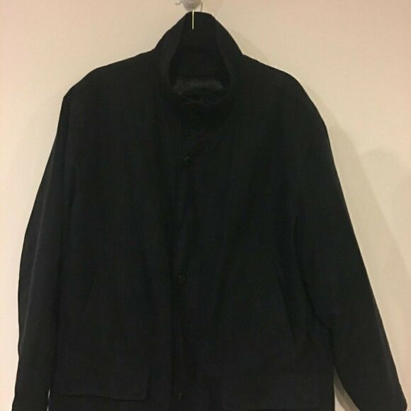 Jos A Bank Black Button Up Varsity Jacket Size L - Picture 1 of 6